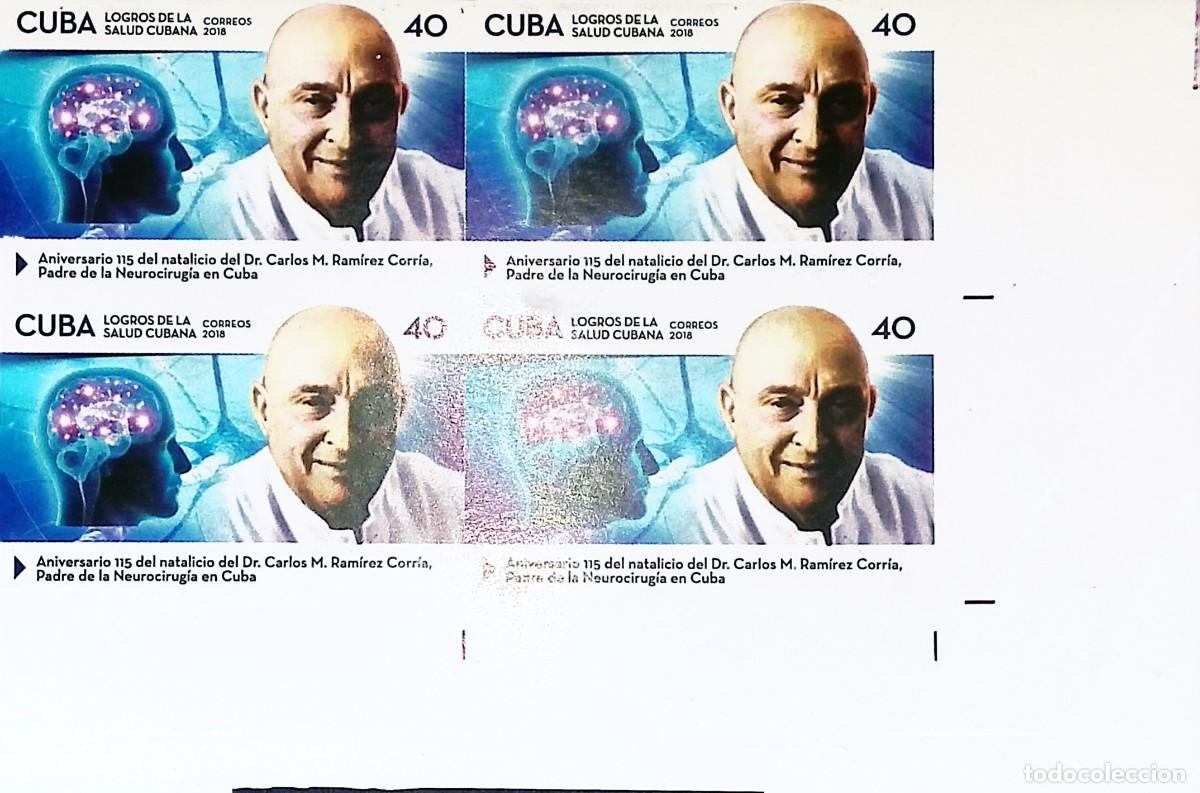 Sellos: TS) 2018 CUBA, DIE PROOF, IMPERFORATE, BLOCK OF 4,ACHIEVEMENTS OF THE CUBAN HEALTHCARE SYSTEM,MNH.