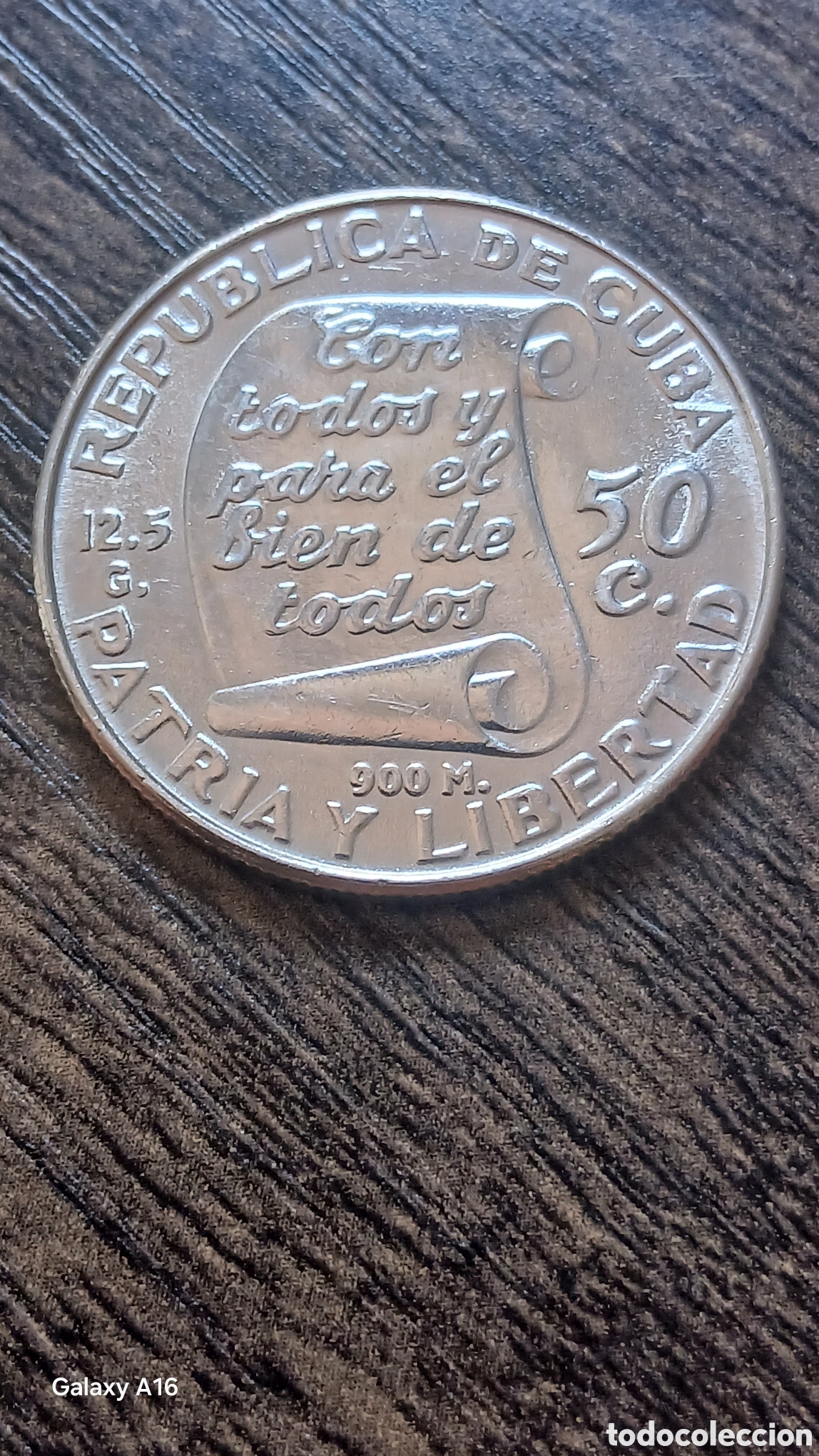 Sellos: 50 Centavos Cuba 1953 Jos&eacute; Mart&iacute; Plata 900 Centenario 12,5 g