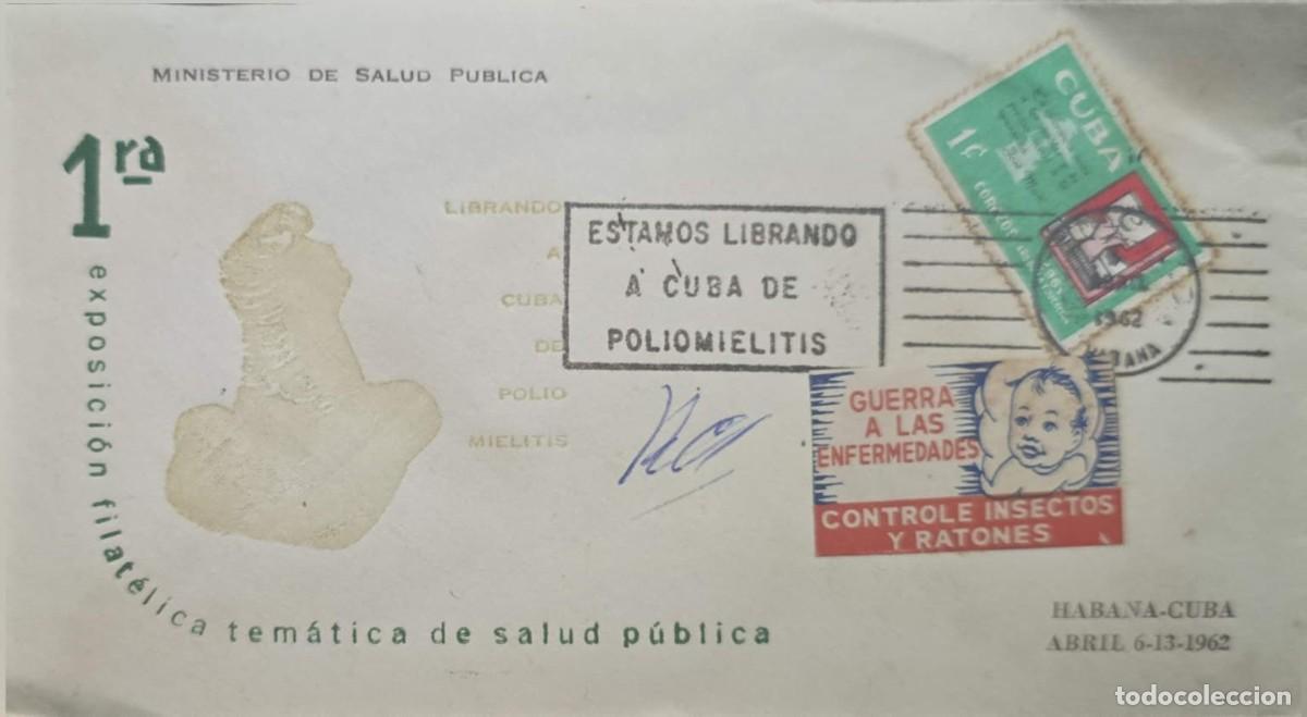 Sellos: MI) 1962, CUBA, COVER FLOWN/MAILED WITH TWO STAMPS: THE FIRST &rdquo;WAR AGAINST DISEASE&rdquo; AND THE SECOND &rdquo;
