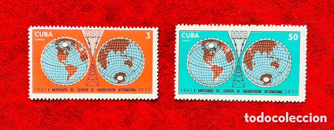 Sellos: Bonitos sellos Radio Habana Cuba 1971