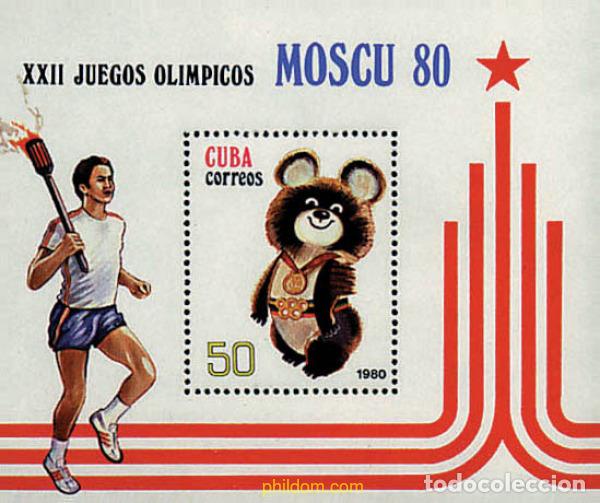 Sellos: 54254 MNH CUBA 1980 22 JUEGOS OLIMPICOS VERANO MOSCU 1980