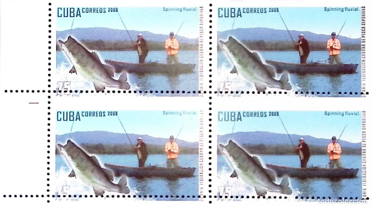 Sellos: TS) 2009 CUBA,DIE PROOF, PERFORATE, DISPLACED IMAGE, BLOCK OF 4,30TH ANNIVERSARY OF THE CUBAN SPORT