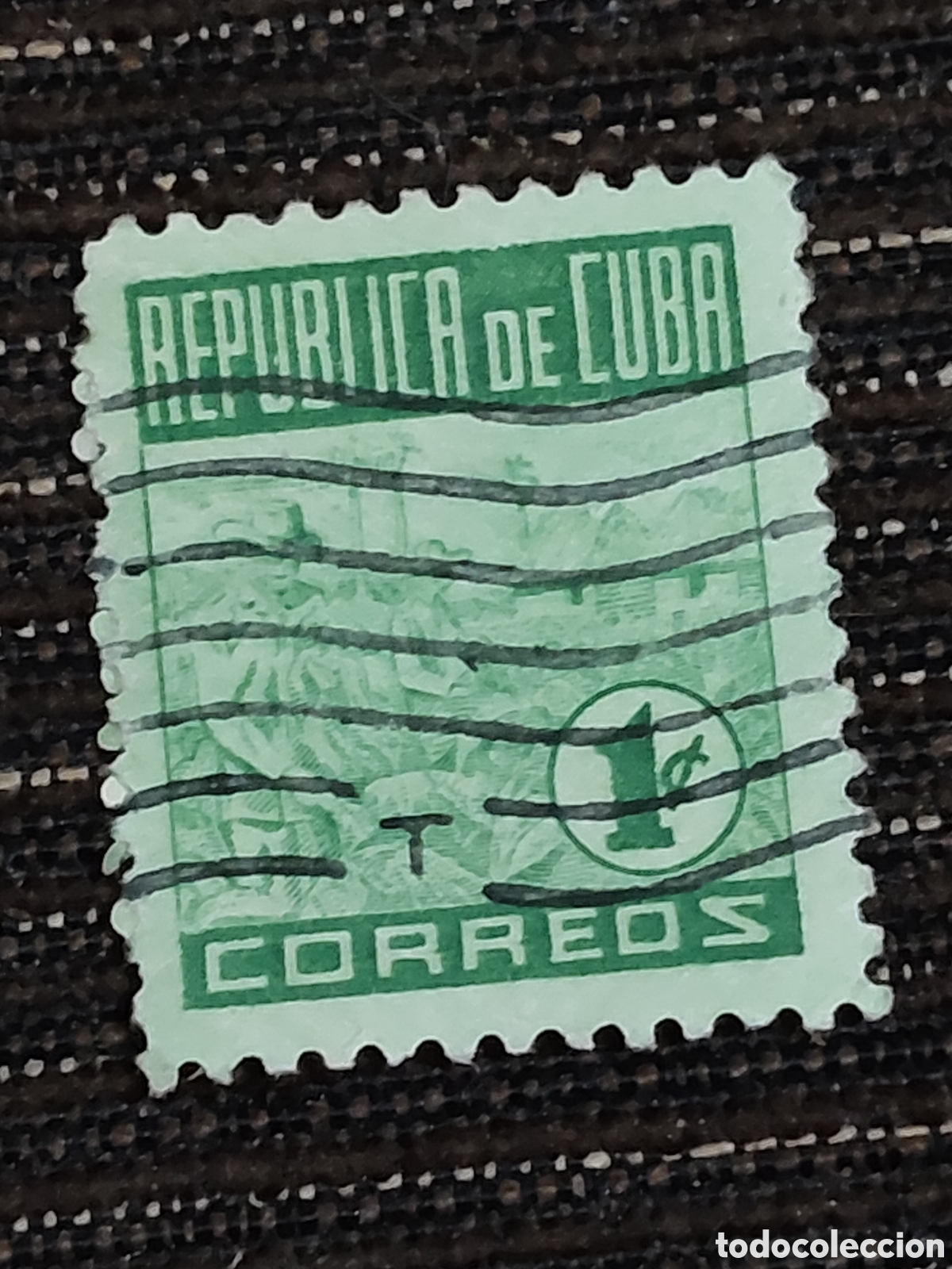 Sellos: Sello de Cuba tabaco de la Habana 1948