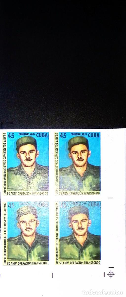 Sellos: TS) 2014 CUBA,DIE PROOF, IMPERFORATE, BLOCK OF 4, 50TH ANNIVERSARY OF OPERATION TRANSSHIPMENT AND TH