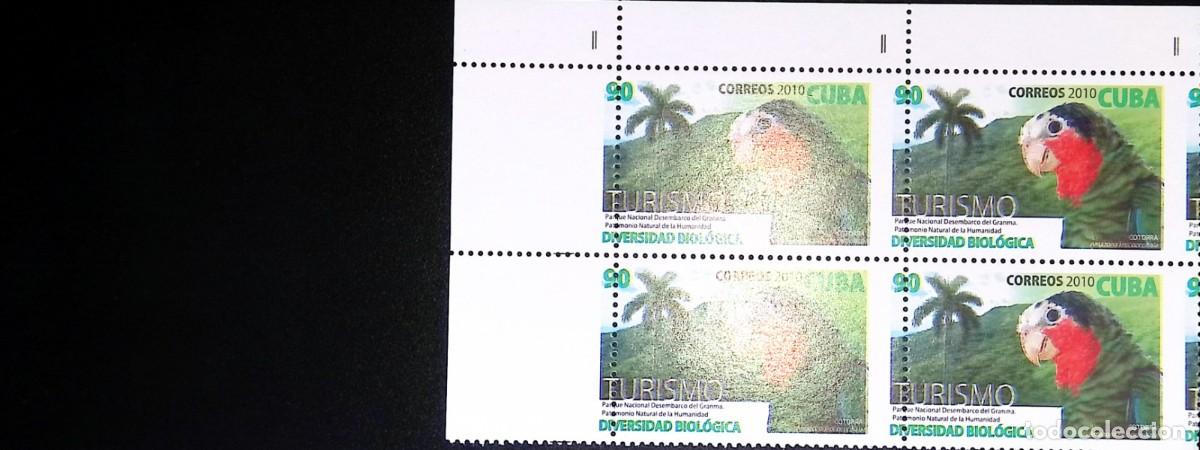 Sellos: TS) 2010 CUBA,DIE PROOF, PERFORATE, DISPLACED IMAGE, BLOCK OF 4,NATIONAL PARKS,MNH.