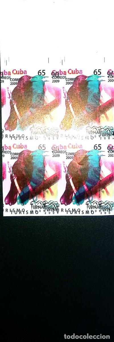 Sellos: TS) 2009 CUBA,DIE PROOF, IMPERFORATE, VARIETY OF COLOR, BLOCK OF 4, BIRDS OF CUBA,MNH.