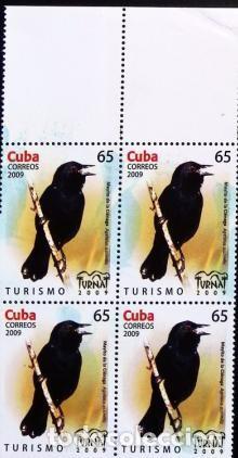 Sellos: TS) 2009 CUBA,DIE PROOF, PERFORATE, BLOCK OF 4, BIRDS OF CUBA,MNH.