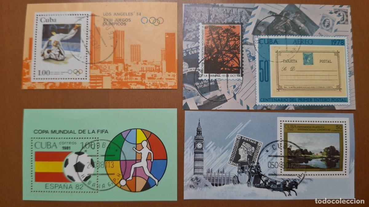 Sellos: HB545 HOJITAS BLOQUE de CUBA en usado ideal para tematicas (leer descripcion)
