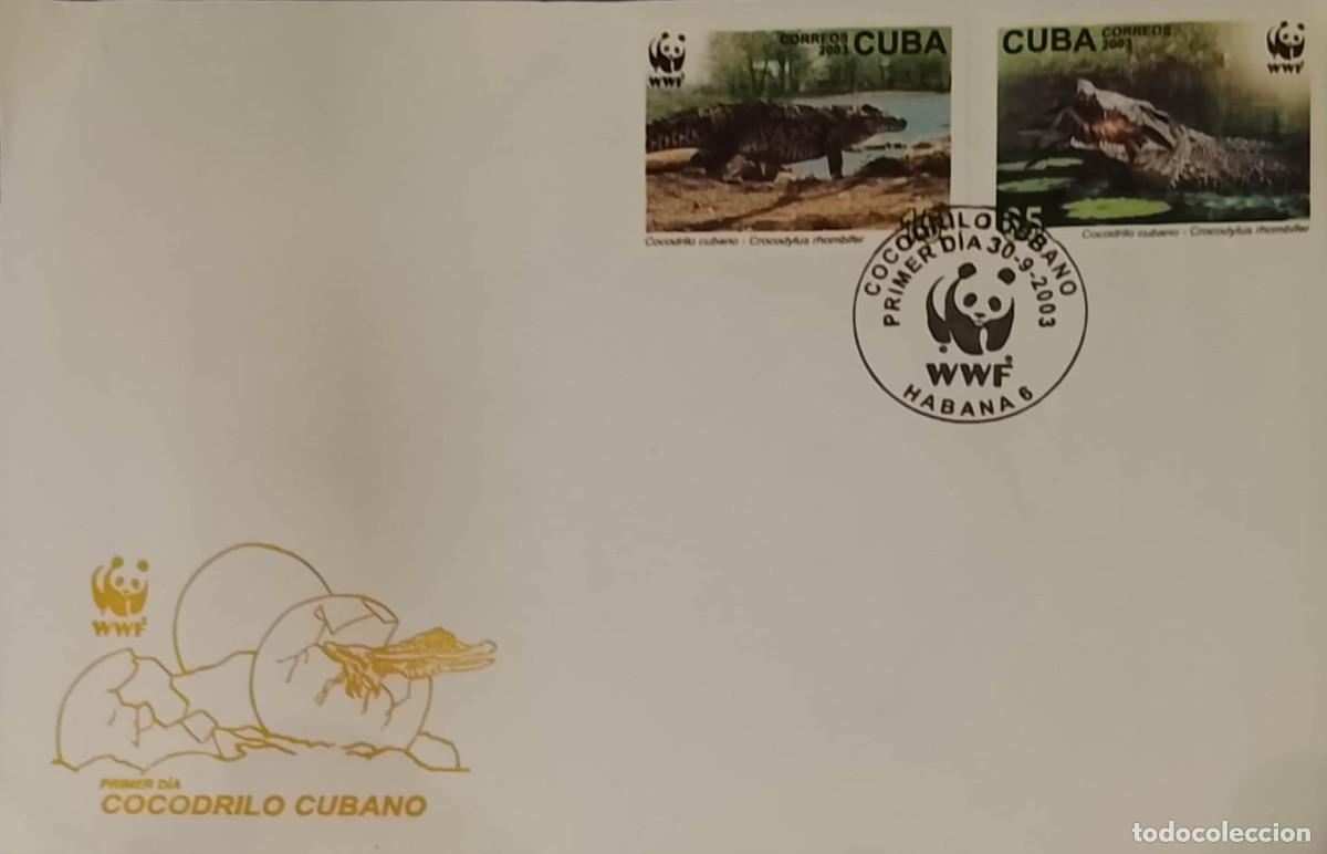 Sellos: TS) 2003, CUBA, FIRST DAY COVER, FAUNA/CONSERVATION THEME (&rdquo;FIRST DAY &ndash; CUBAN CROCODILE&rdquo;), FEATURING