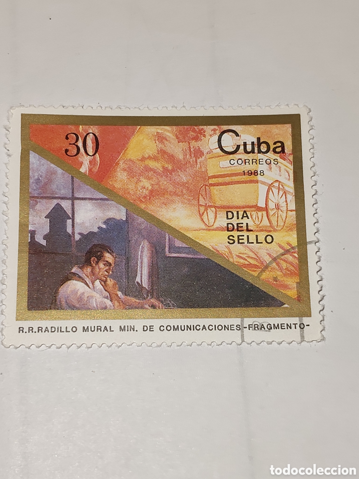 Sellos: Sello de Cuba comunicaciones 1988 - Foto 1
