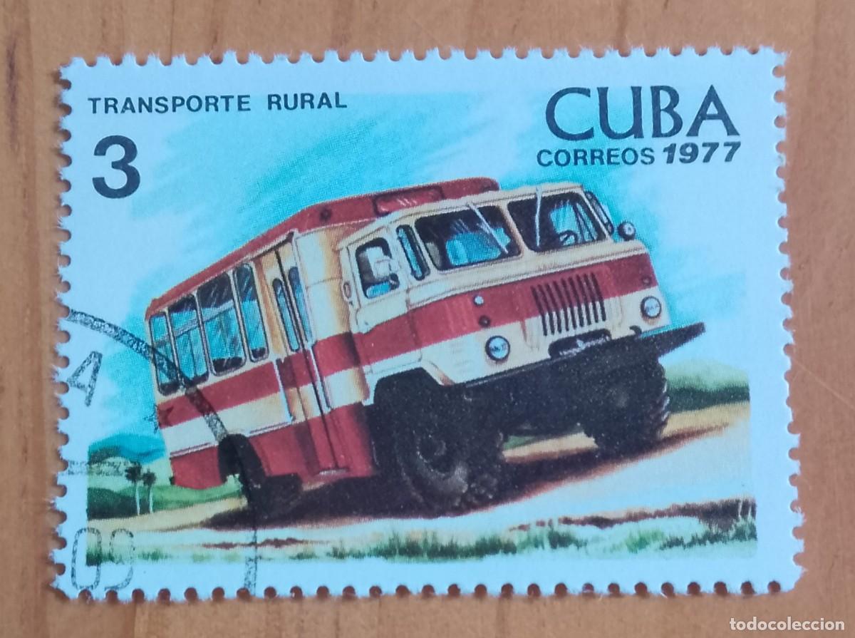 Sellos: CUBA - V/F 3 - TRANSPORTE RURAL, A&Ntilde;O 1977 - VER DESCRIPCI&Oacute;N