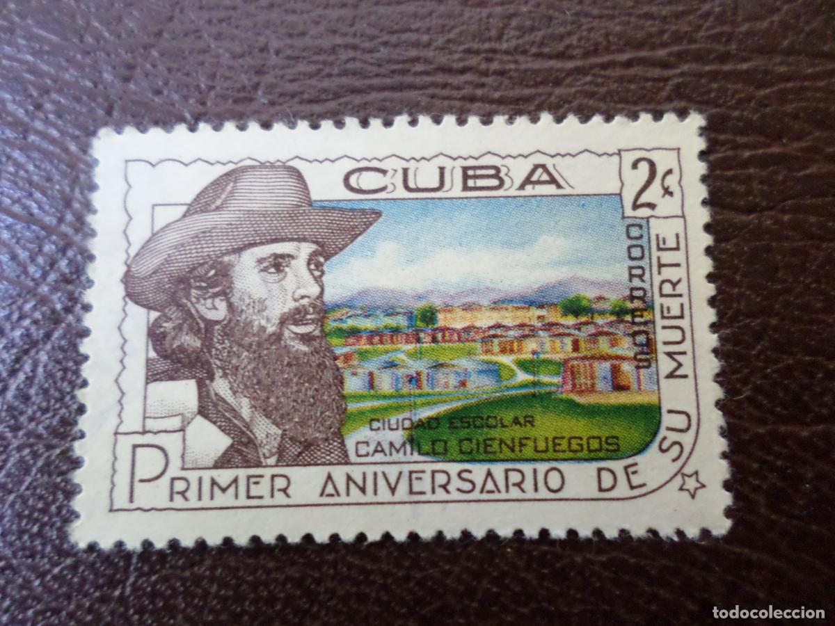 Sellos: :cuba, 1960, aniversario muerte de camilo cienfuegos, Yvert 534