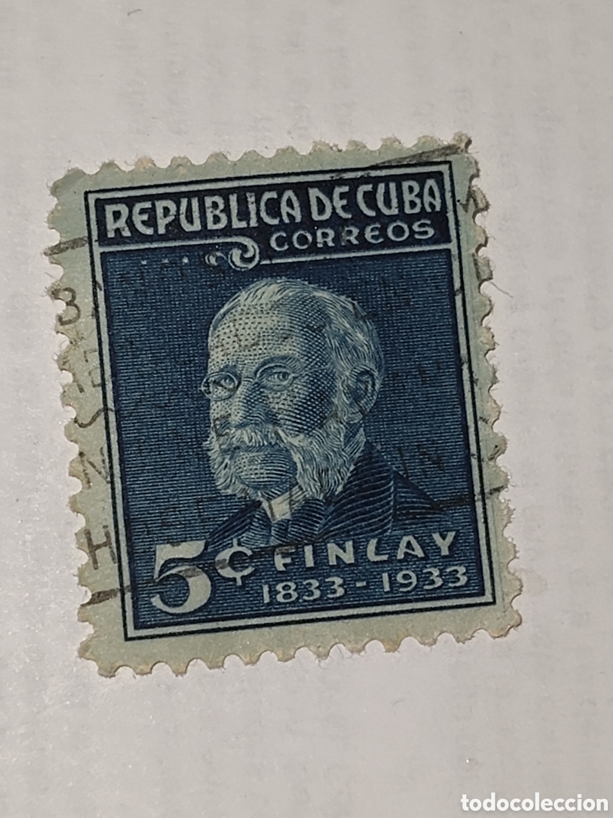 Sellos: Sello de Cuba Carlos J. Finley m&eacute;dico y cient&iacute;fico cubano 1934