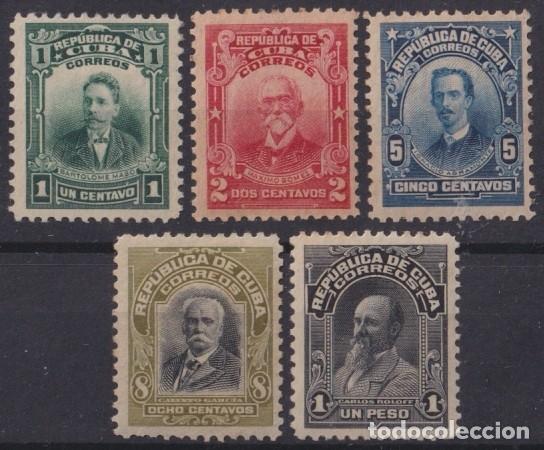 Francobolli: 1911-205 CUBA REPUBLICA 1911 PATRIOTAS 1c-1$ ORIGINAL GUM 6 WITHOUT GUM.