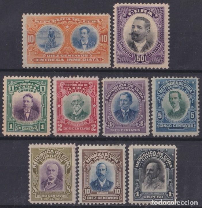 Selos: 1910-253 CUBA REPUBLICA 1910 PATRIOTAS 1c-10c SPECIAL DELIVERY CYCLE ORIGINAL GUM 6 WITHOUT GUM.