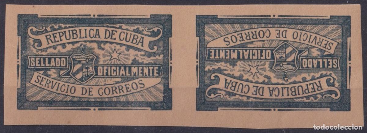 Sellos: 1921-21 CUBA REPUBLICA 1921 MNH OFFICIAL SEALLED TETE BECHE IMPERFORATED.