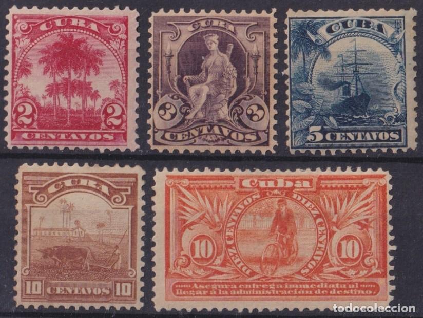 Sellos: 1899-762 CUBA US OCCUPATION 1899 ALEGORIAS CUBANAS 2c-10c SPECIAL DELIVERY ORIGINAL GUM.