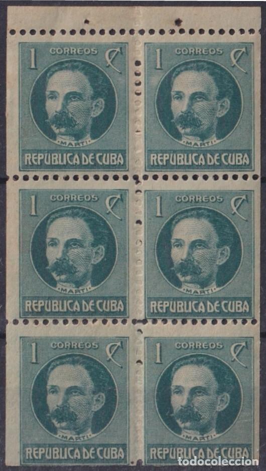Sellos: 1917-447 CUBA REPUBLICA 1917 1c JOSE MARTI BOOKLED ORIGINAL GUM.