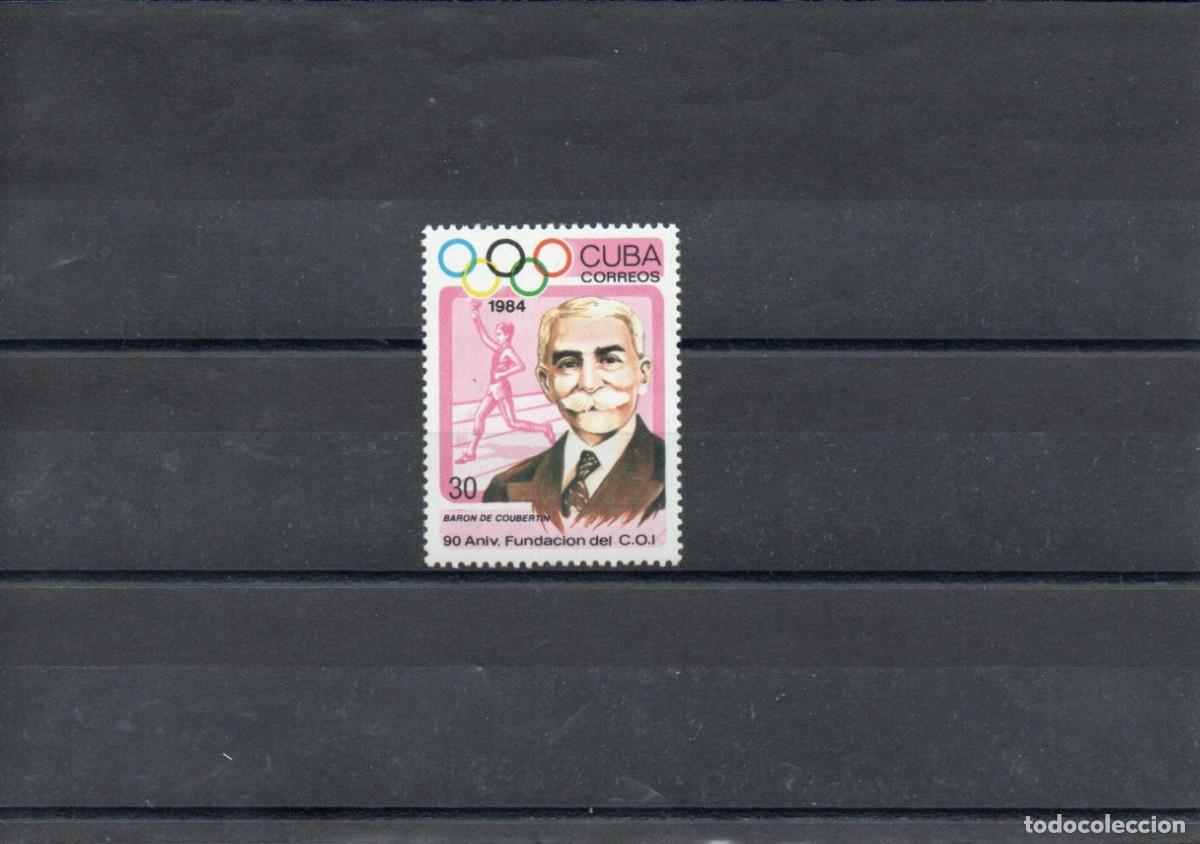 Sellos: CUBA. FUNDACION DEL COI. BARON DE COUBERTIN. - Foto 1