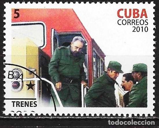 Sellos: Cuba 2010 - Mi 5338 - YT 4825 - Fidel Castro en tren