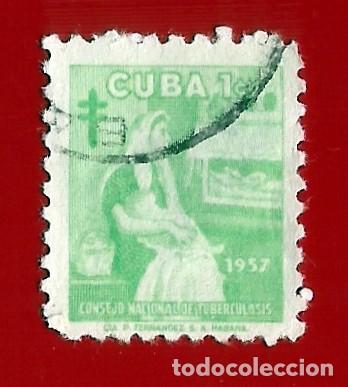 Sellos: Cuba. 1957. Scott # RA38. Consejo Nacional de Tuberculosis