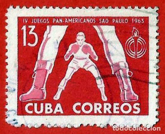 Sellos: Cuba. 1963. Scott # 784. IV Juegos Panamericanos. Sao Paulo. Boxeo
