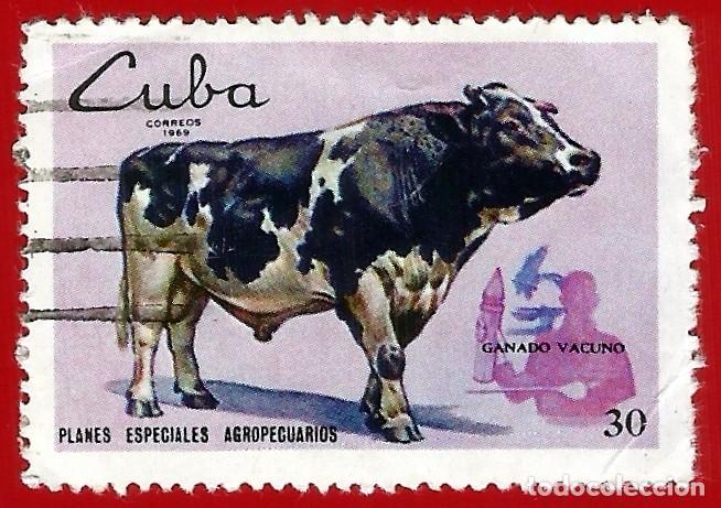 Sellos: Cuba. 1969. Scott # 1457. Planes Agropecuarios. Toro