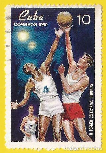 Sellos: Cuba. 1969. Scott # 1461. II Torneo Esperanzas Olimpicas. Baloncesto