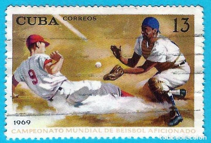 Sellos: Cuba. 1969. Scott # 1432. Campeonato del Mundo Amateur de Beisbol. Santo Domingo