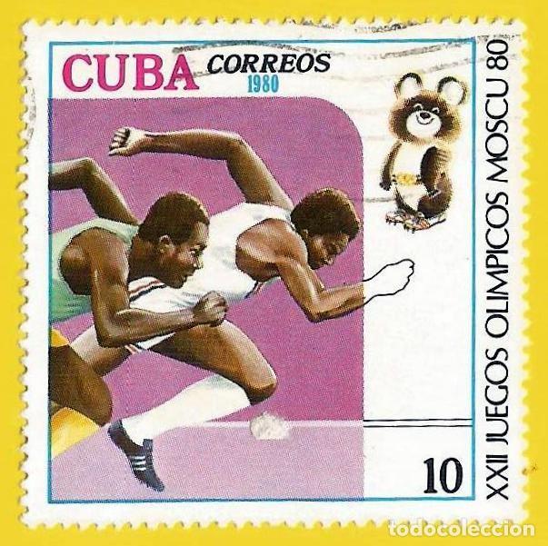Sellos: Cuba. 1980. Scott # 2310. Juegos Olimpicos de Moscu. Atletismo