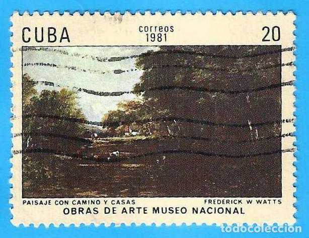 Sellos: Cuba. 1981. Scott # 2383. Museo Nacional. Paisaje , de Frederick W. Watts
