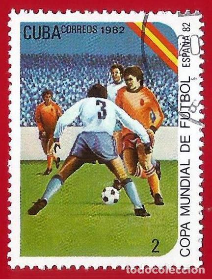 Sellos: Cuba. 1982. Scott # 2470. Copa del Mundo de Futbol. ESPA&Ntilde;A '82