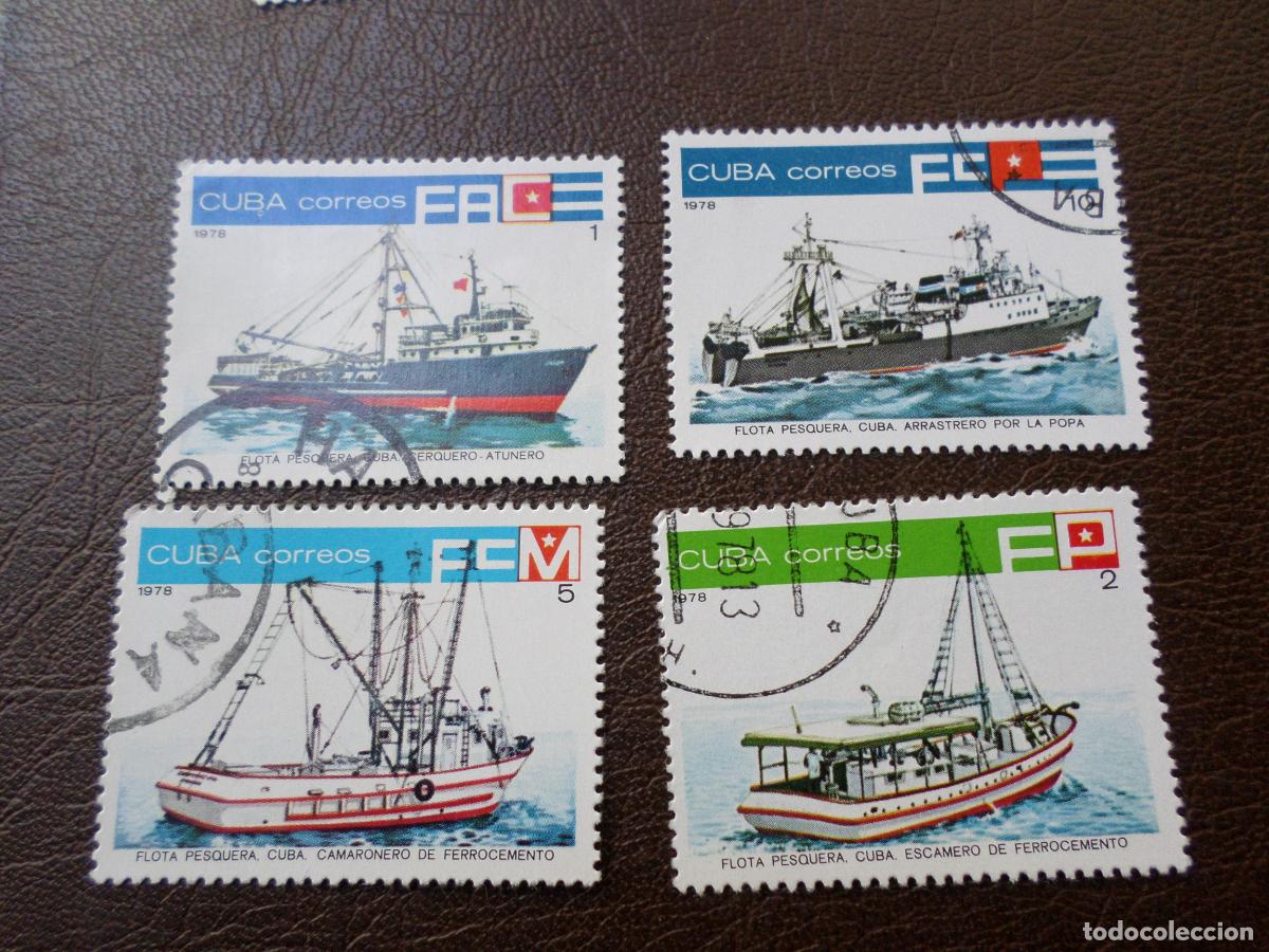 Sellos: :cuba, 1978, flota pesquera cubana, Yvert 2073/76