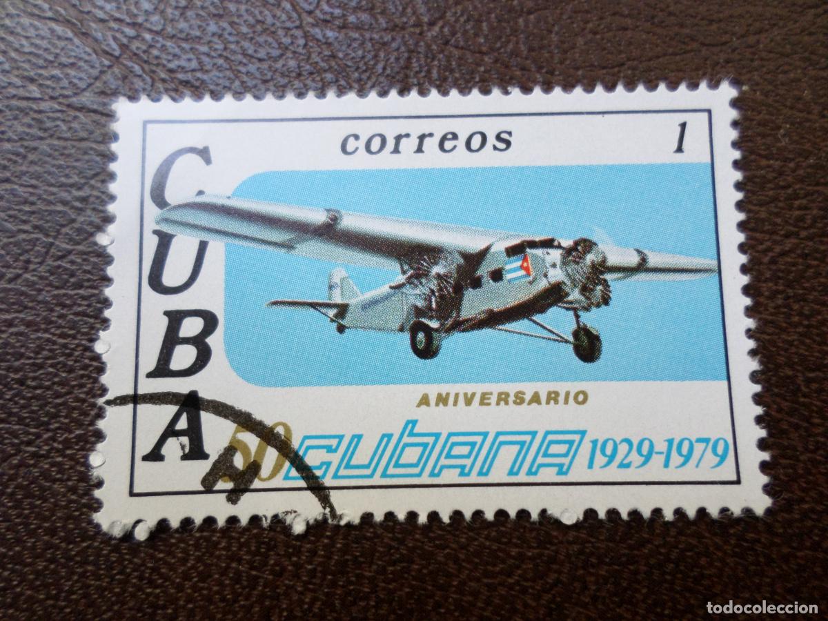 Sellos: :cuba, 1979, 50 aniversario aviacion comercial cubana, Yvert 2148