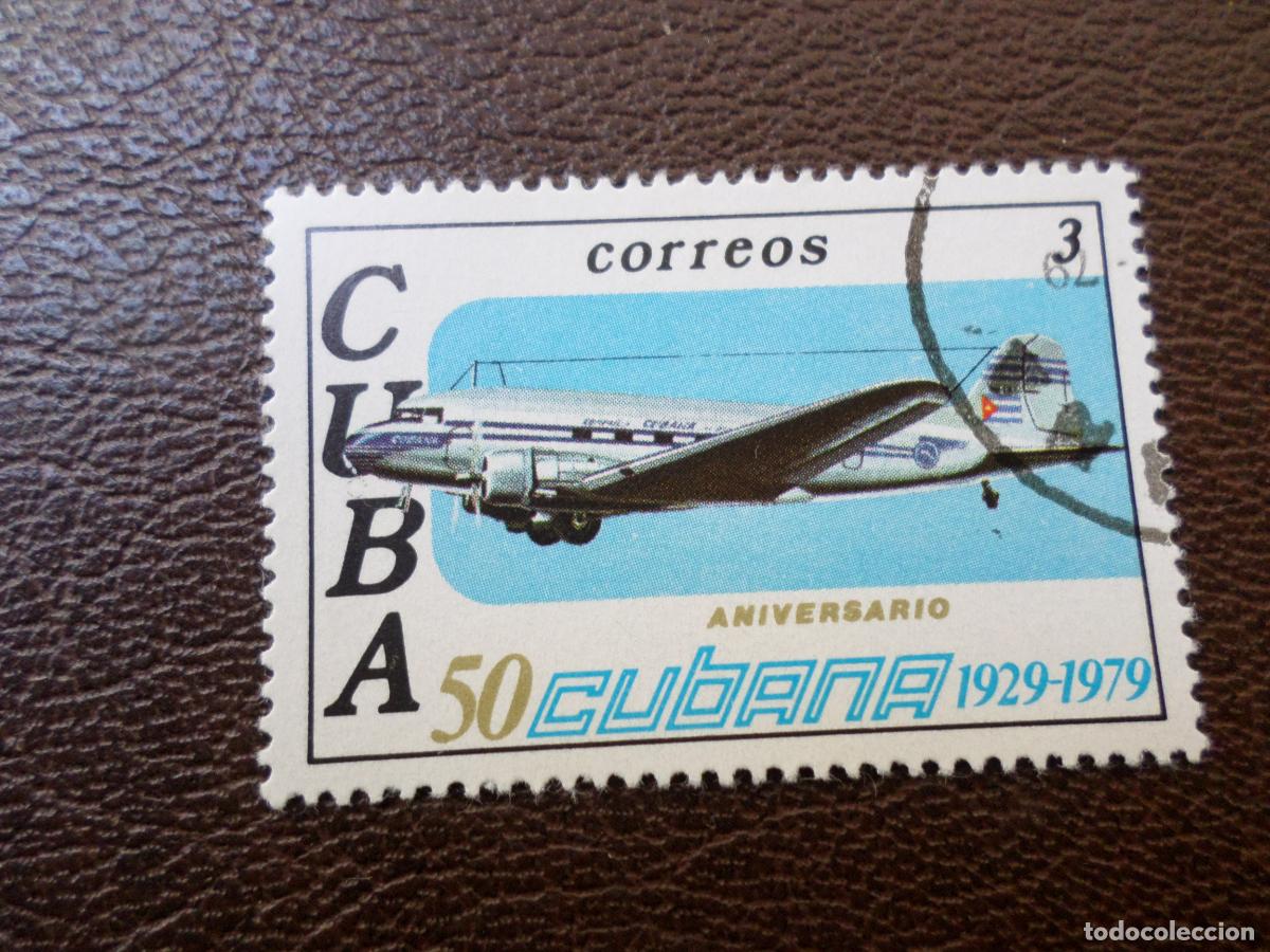 Sellos: :cuba, 1979, 50 aniversario aviacion comercial cubana, Yvert 2150