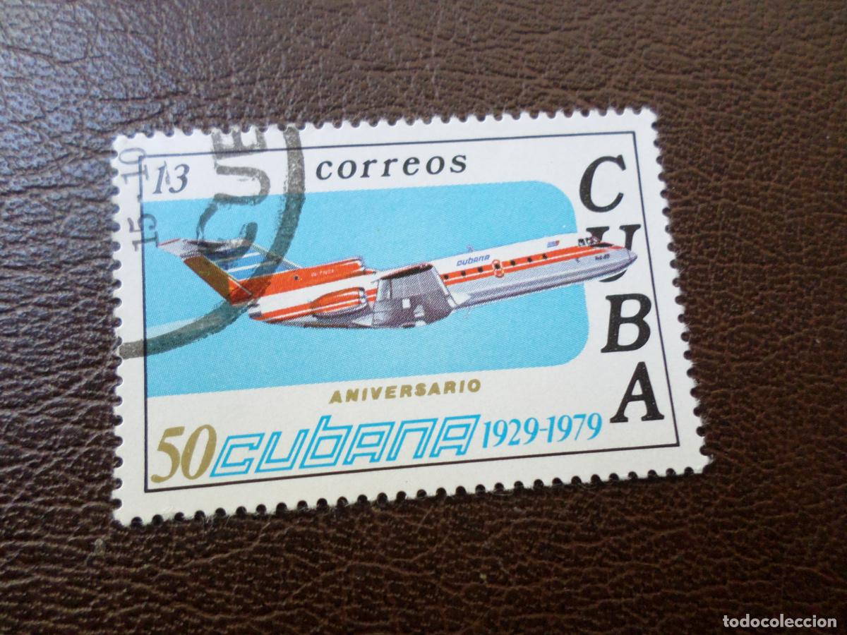 Sellos: :cuba, 1979, 50 aniversario aviacion comercial cubana, Yvert 2152