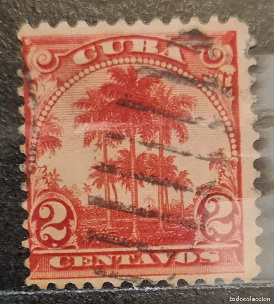 Sellos: Sello usado de Cuba 1899-1902: Palmeral real