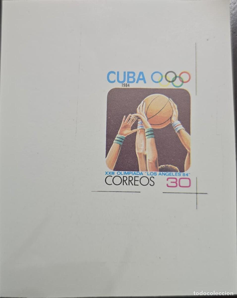 Sellos: MI) 1984 CUBA, DIE PROOF, IMPERFORATE, XXIII SUMMER OLYMPIC GAMES, LOS ANGELES '84, MNH.MI)
