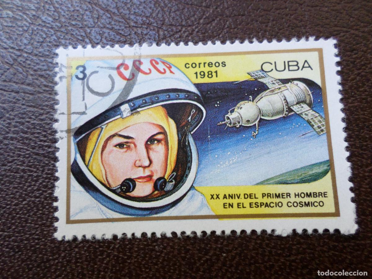 Sellos: :cuba, 1981, 20 aniv. primer hombre en el espacio cosmico, Yvert 2258