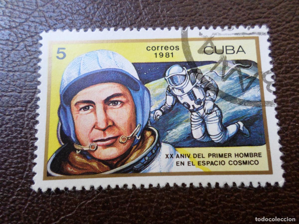 Sellos: :cuba, 1981, 20 aniv. primer hombre en el espacio cosmico, Yvert 2259