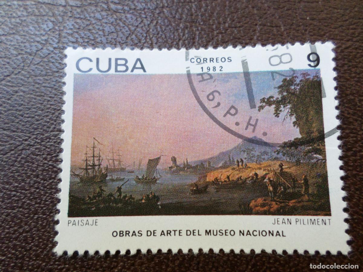 Sellos: :cuba, 1982, obras de arte del museo nacional, paisaje, Yvert 2364