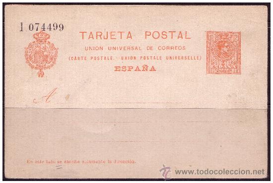 ENTERO POSTAL 1910 ALFONSO XIII, CATÁLOGO ÁNGEL LAIZ Nº 53CC (*) (Sellos - España - Dependencias Postales - Entero Postales)