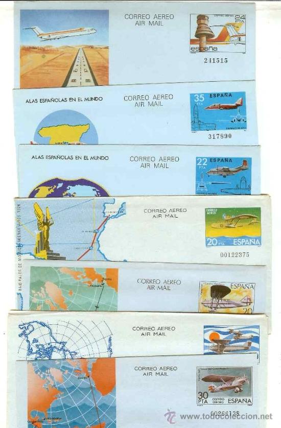 Sellos: CONJUNTO DE AEROGRAMAS DE ESPA&Ntilde;A - Foto 1