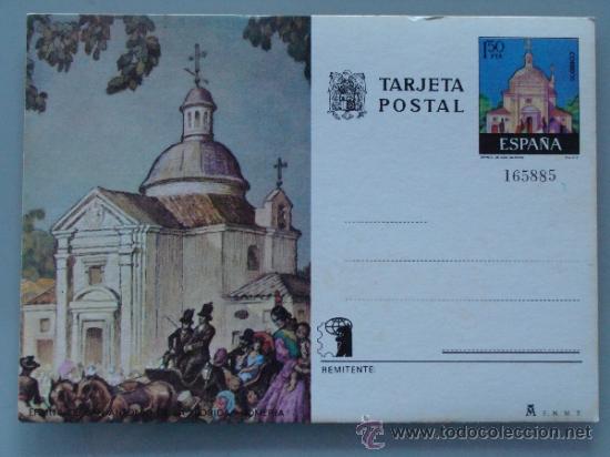 Sellos: TARJETA POSTAL. ENTERO POSTAL AÑO 1975. ERMITA DE SAN ANTONIO DE LA FLORIDA, ROMERIA. 388