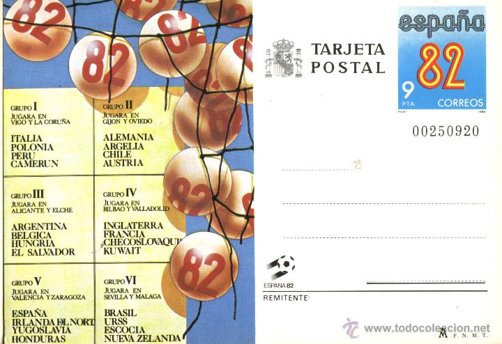 Sellos: TARJETA POSTAL - MUNDIAL 82 - Foto 1