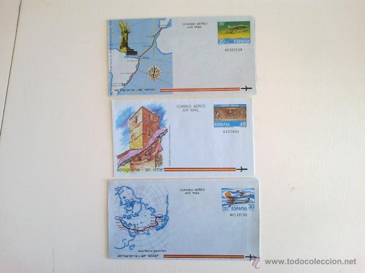 Sellos: LOTE AEROGRAMAS 1981 Y 1986 - Foto 1