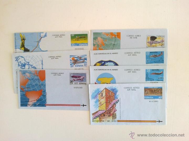 Sellos: LOTE AEROGRAMAS VARIOS A&Ntilde;OS - Foto 1