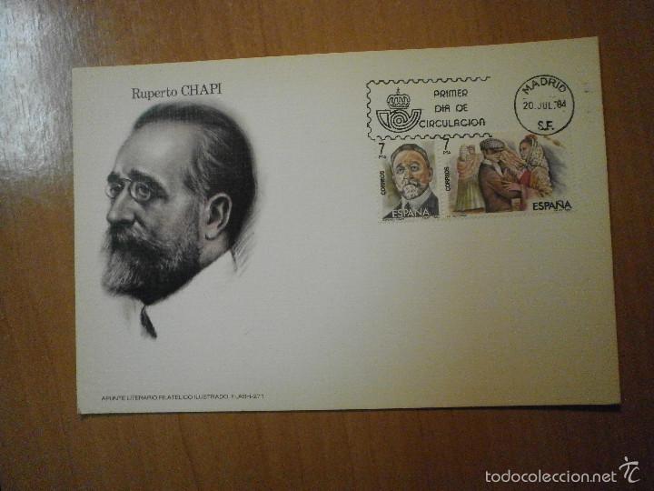 Sellos: TARJETA PRIMER DIA DE CIRCULACION  RUPERTO CHAPI - Foto 1