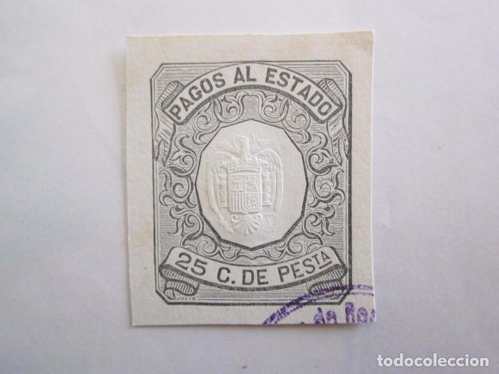 Sellos: PAGOS AL ESTADO 25 CENTIMOS - Foto 1