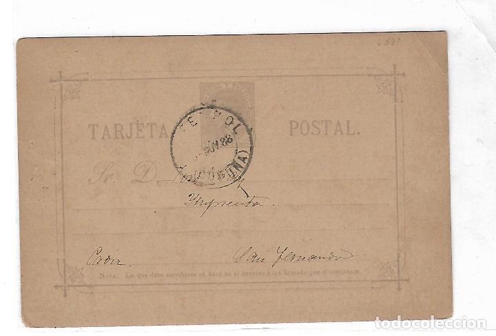 Sellos: ENTERO POSTAL. FERROL. 1888. VER - Foto 1